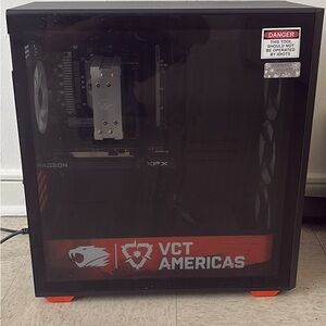 Black PC Case with Red Accents